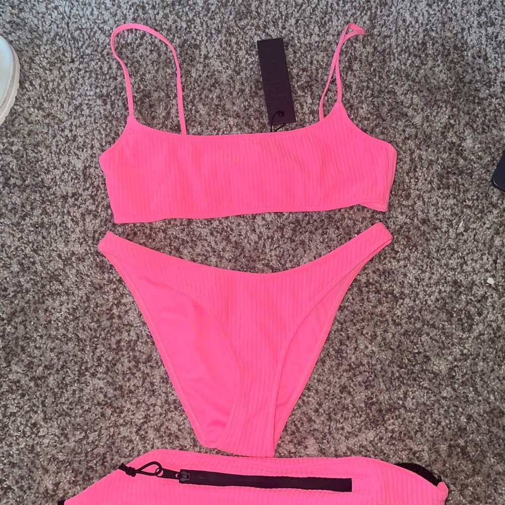 cute pink triangl bikini